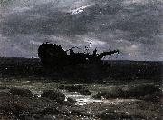 Caspar David Friedrich Wreck in the Moonlight France oil painting artist